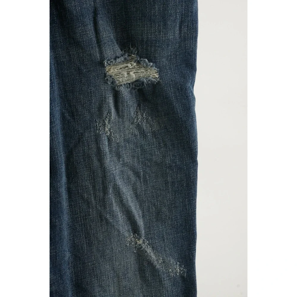 True‎ Religion Rocco Relaxed Skinny Distressed Denim Men's 29 x 34 Blue Jeans